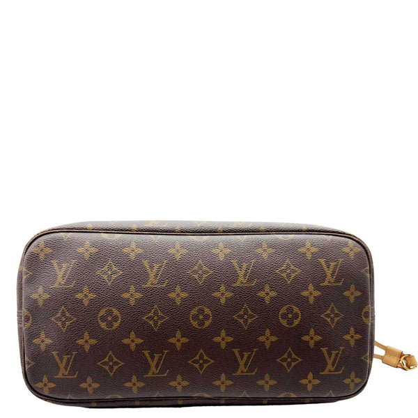 LOUIS VUITTON Neverfull MM Monogram Canvas Shoulder Bag Brown