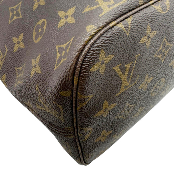 LOUIS VUITTON Neverfull MM Monogram Canvas Shoulder Bag Brown