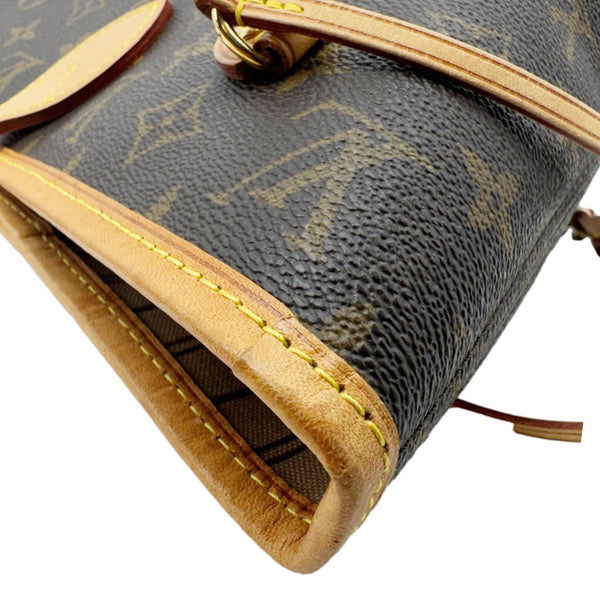 LOUIS VUITTON Neverfull MM Monogram Canvas Shoulder Bag Brown