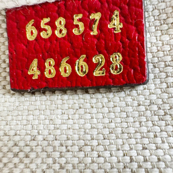 GUCCI X ADIDAS Horsebit 1955 Small Dollar Calfskin Leather Crossbody Bag Red 658374