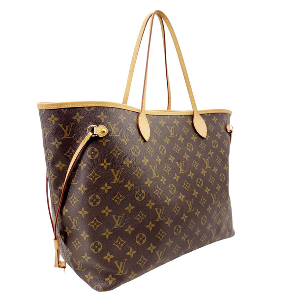 LOUIS VUITTON Neverfull GM Monogram Canvas Tote Bag Brown