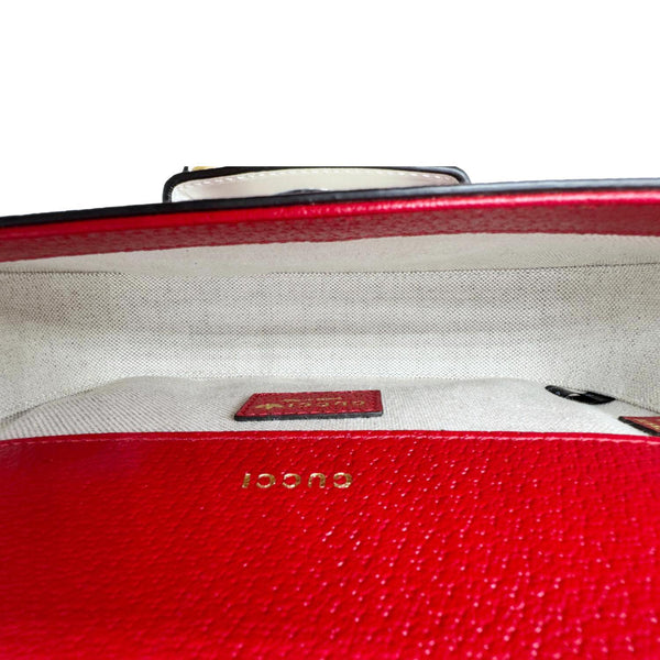 GUCCI X ADIDAS Horsebit 1955 Small Dollar Calfskin Leather Crossbody Bag Red 658374