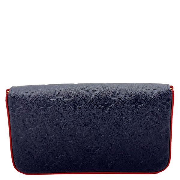 LOUIS VUITTON Felicie Pochette Monogram Empreinte Crossbody Bag Navy Blue