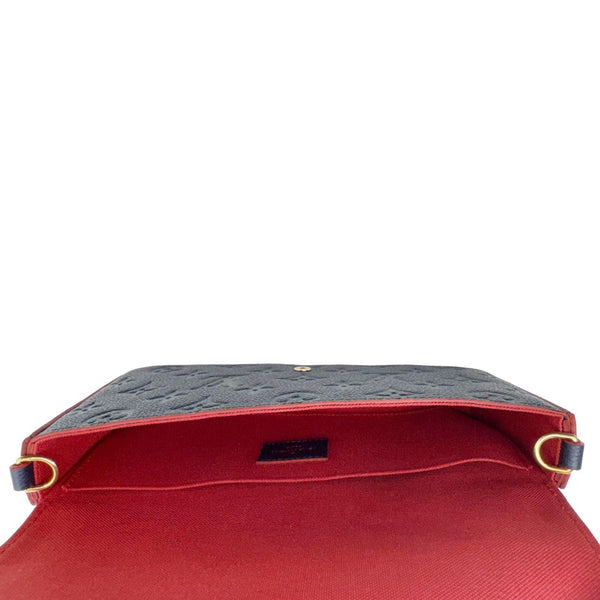 LOUIS VUITTON Felicie Pochette Monogram Empreinte Crossbody Bag Navy Blue