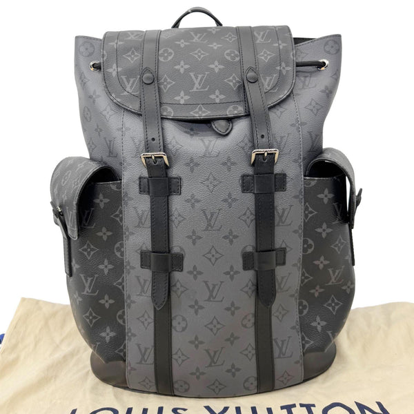 LOUIS VUITTON Christopher MM Reverse Monogram Eclipse Canvas Backpack Black