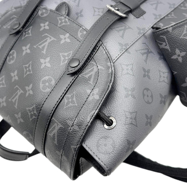 LOUIS VUITTON Christopher MM Reverse Monogram Eclipse Canvas Backpack Black