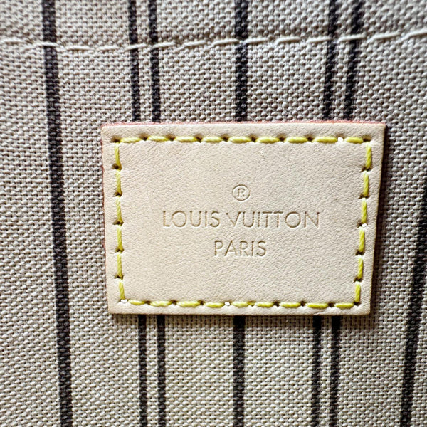LOUIS VUITTON Neverfull Monogram Canvas Pochette Wristlet Brown