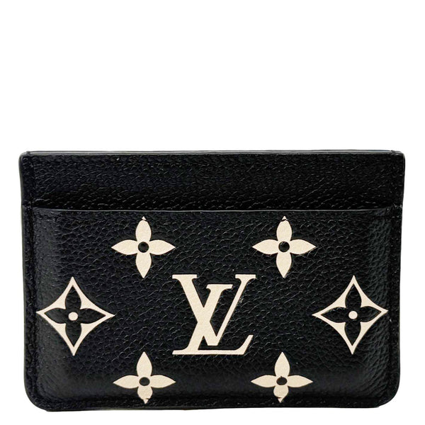 LOUIS VUITTON Monogram Empreinte Leather Card Holder Bicolor