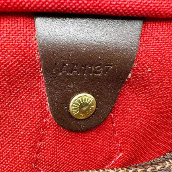 LOUIS VUITTON Speedy 30 Damier Ebene Satchel Bag Brown