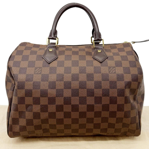 LOUIS VUITTON Speedy 30 Damier Ebene Satchel Bag Brown