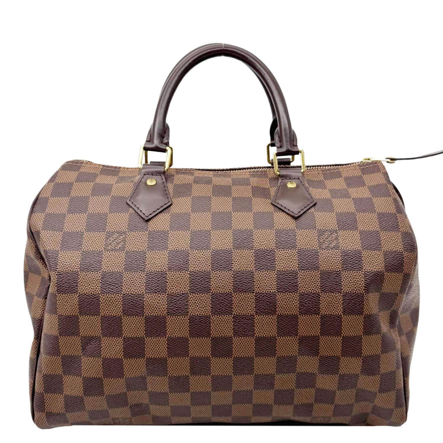 LOUIS VUITTON Speedy 30 Damier Ebene Satchel Bag Brown