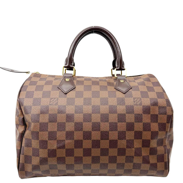LOUIS VUITTON Speedy 30 Damier Ebene Satchel Bag Brown