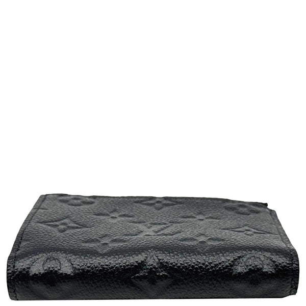 LOUIS VUITTON Lisa Monogram Empreinte Leather Wallet Black