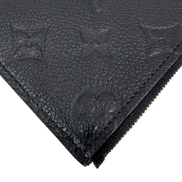LOUIS VUITTON Lisa Monogram Empreinte Leather Wallet Black