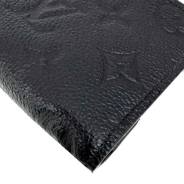 LOUIS VUITTON Lisa Monogram Empreinte Leather Wallet Black