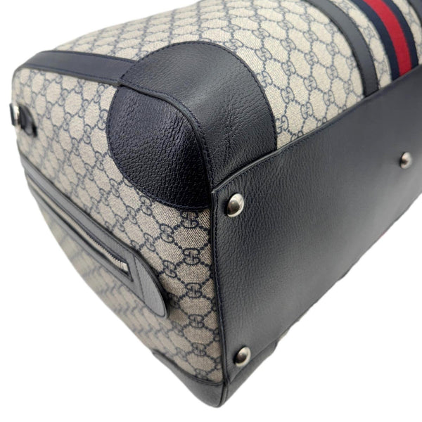 GUCCI Savoy Large GG Supreme Canvas Duffle Bag Navy Blue 724612