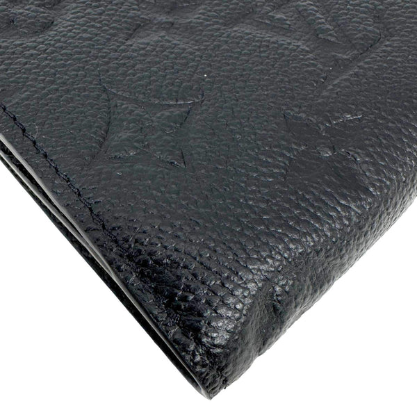 LOUIS VUITTON Lisa Monogram Empreinte Leather Wallet Black