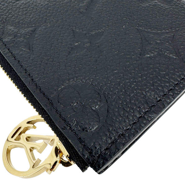 LOUIS VUITTON Lisa Monogram Empreinte Leather Wallet Black