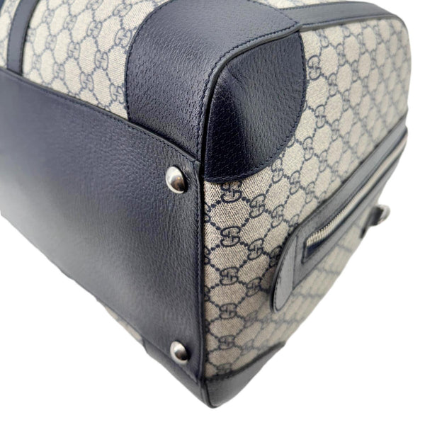GUCCI Savoy Large GG Supreme Canvas Duffle Bag Navy Blue 724612