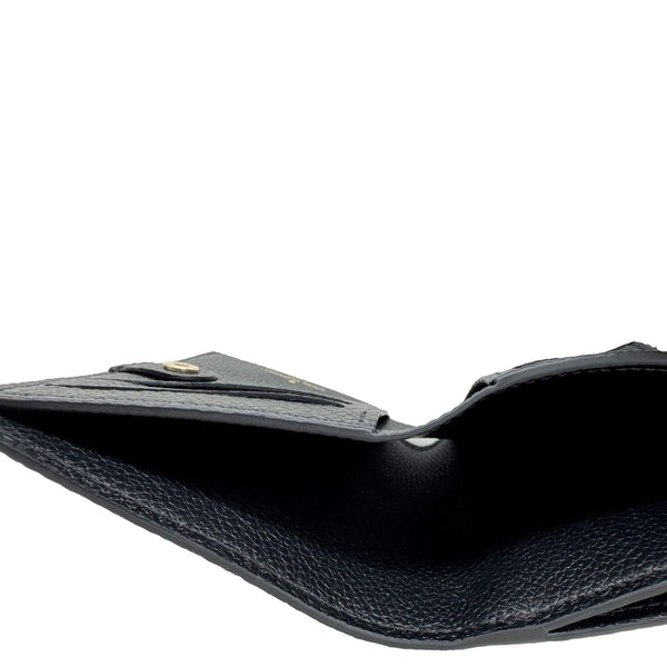 LOUIS VUITTON Lisa Monogram Empreinte Leather Wallet Black