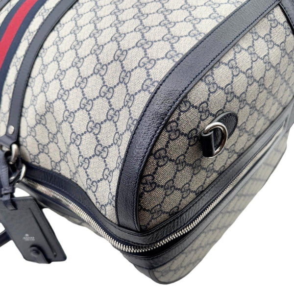 GUCCI Savoy Large GG Supreme Canvas Duffle Bag Navy Blue 724612