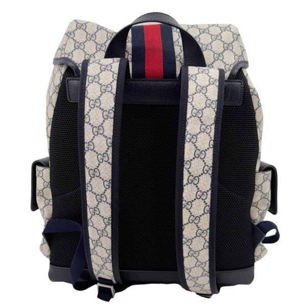 GUCCI Ophidia Medium GG Supreme Canvas Backpack Navy Blue 598140