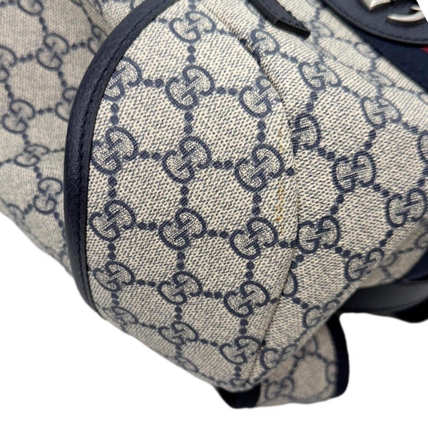 GUCCI Ophidia Medium GG Supreme Canvas Backpack Navy Blue 598140