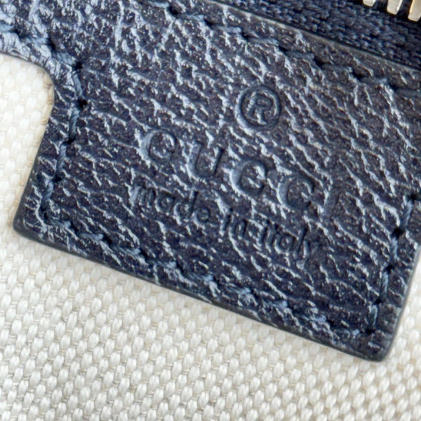 GUCCI Interlocking G Medium GG Supreme Canvas Tote Bag Navy Blue 674148