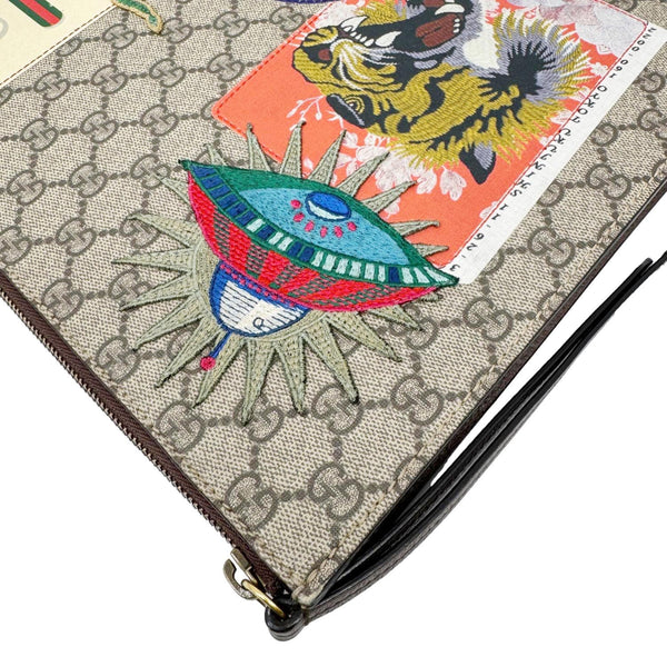 GUCCI Original Courrier Web GG Canvas Messenger Bag Beige 474083