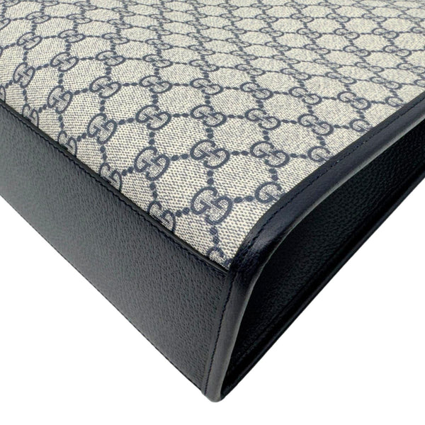 GUCCI Interlocking G Medium GG Supreme Canvas Tote Bag Navy Blue 674148