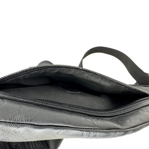 LOUIS VUITTON Duo Slingbag Monogram Shadow Leather Crossbody Bag Black