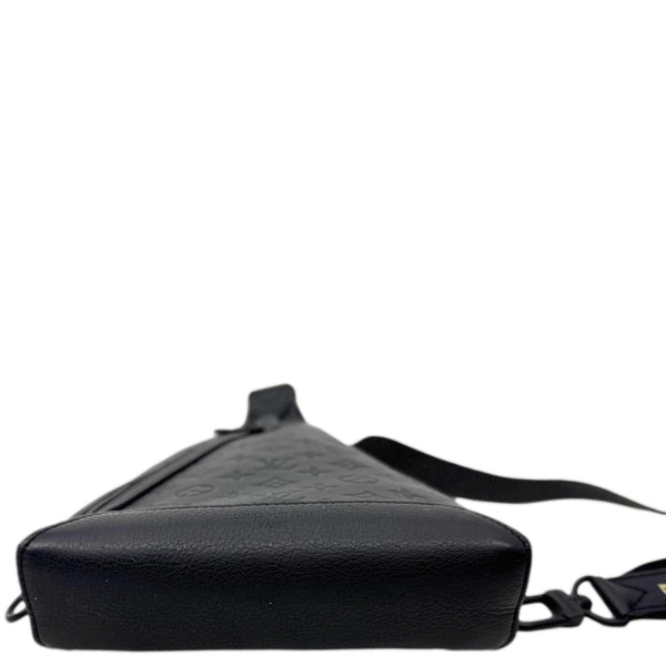 LOUIS VUITTON Duo Slingbag Monogram Shadow Leather Crossbody Bag Black