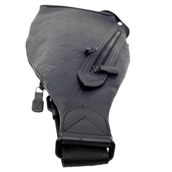 LOUIS VUITTON Duo Slingbag Monogram Shadow Leather Crossbody Bag Black