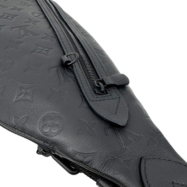 LOUIS VUITTON Duo Slingbag Monogram Shadow Leather Crossbody Bag Black