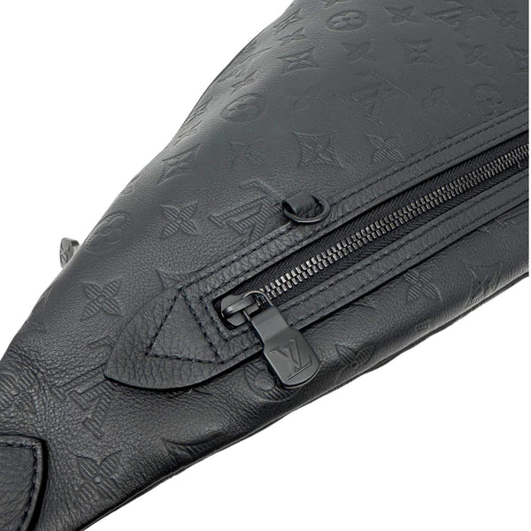 LOUIS VUITTON Duo Slingbag Monogram Shadow Leather Crossbody Bag Black