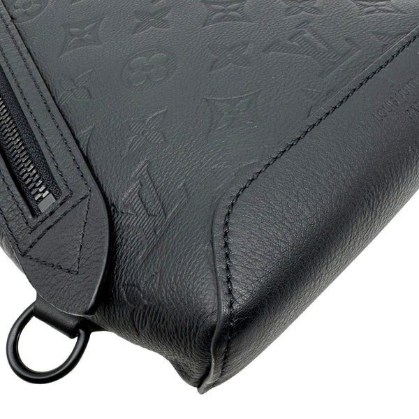 LOUIS VUITTON Duo Slingbag Monogram Shadow Leather Crossbody Bag Black