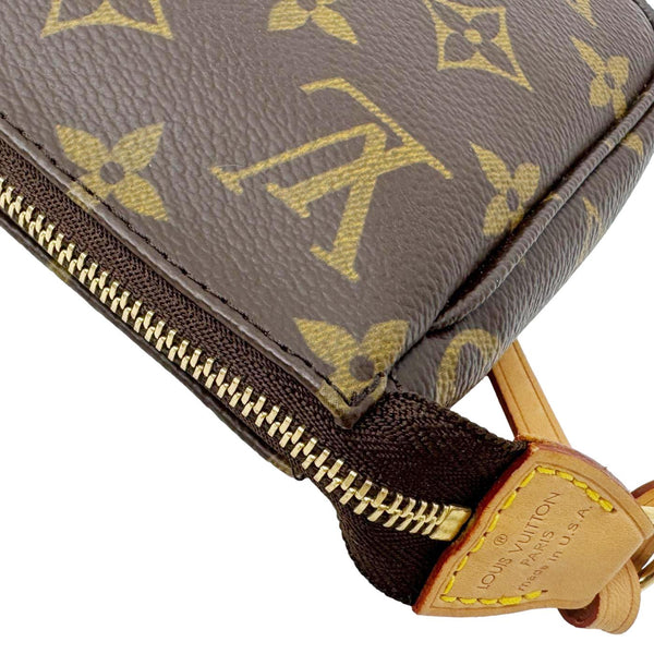 LOUIS VUITTON Pochette Accessoires Monogram Canvas Shoulder Bag Brown