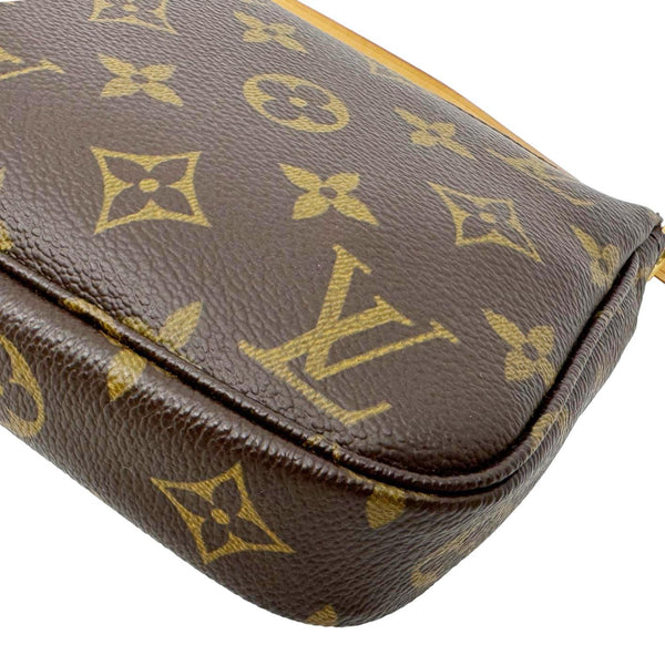 LOUIS VUITTON Pochette Accessoires Monogram Canvas Shoulder Bag Brown