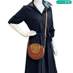 CHLOE Pixie Small Calfskin Suede Leather Crossbody Bag Brown