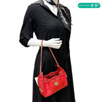 CHANEL 25 Mini Quilted Caviar Leather Hobo Bag Red