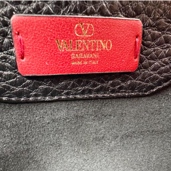 VALENTINO Garavani Rockstud Leather Shopper Tote Bag Black