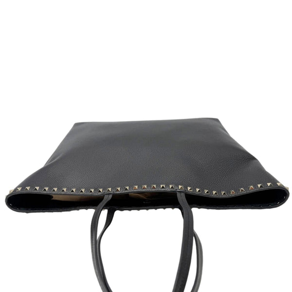 VALENTINO Garavani Rockstud Leather Shopper Tote Bag Black