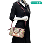 GUCCI GG Supreme Blooms Top Handle Boston Bag Beige 409529