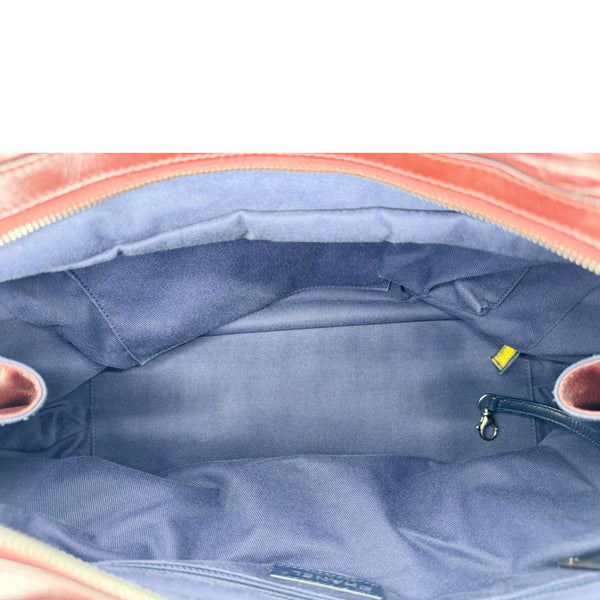 CHANEL Secret Large Aged Calfskin Quilted Leather Tote Bowling Bag Burgundy