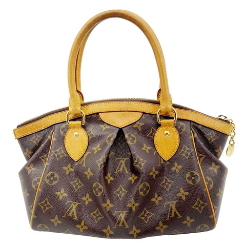 LOUIS VUITTON Tivoli PM Monogram Canvas Satchel Bag Brown