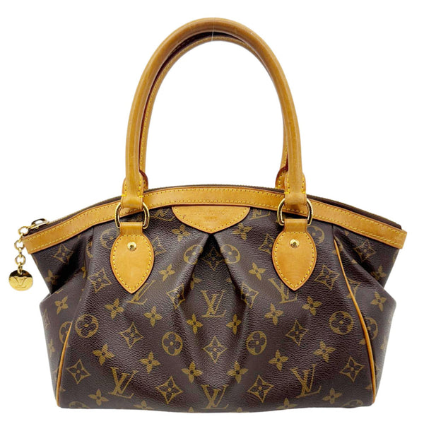 LOUIS VUITTON Tivoli PM Monogram Canvas Satchel Bag Brown