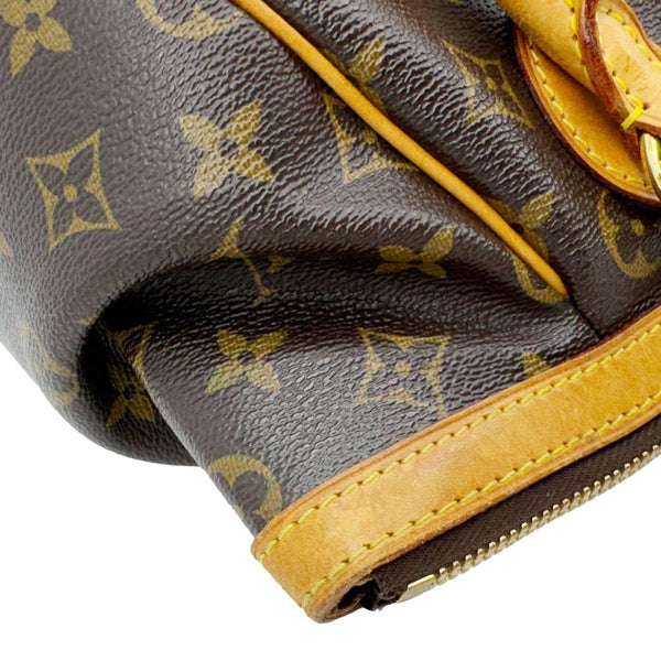 LOUIS VUITTON Tivoli PM Monogram Canvas Satchel Bag Brown