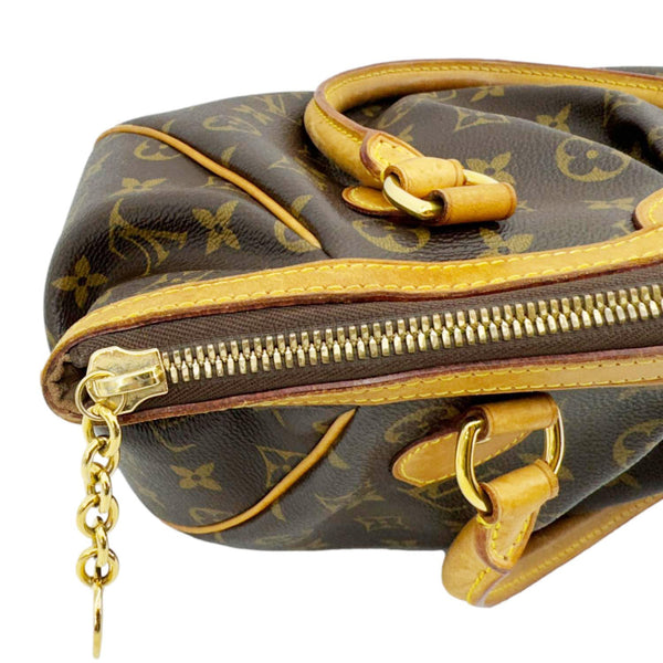 LOUIS VUITTON Tivoli PM Monogram Canvas Satchel Bag Brown