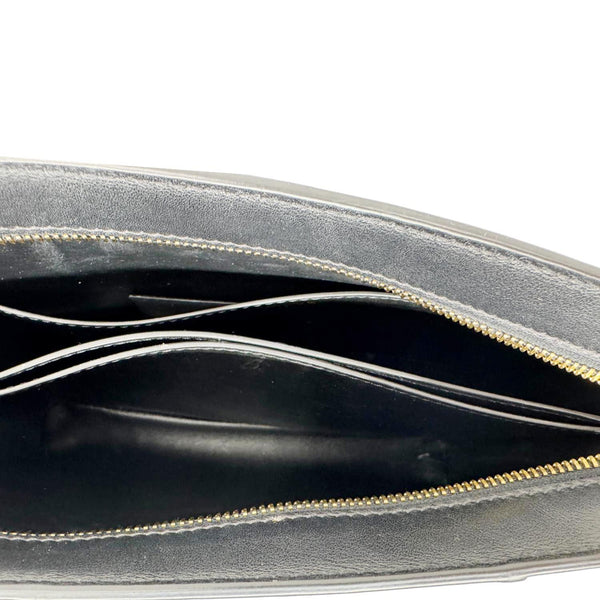 VERSACE Virtus Zip Small Leather Chain Shoulder Bag Black