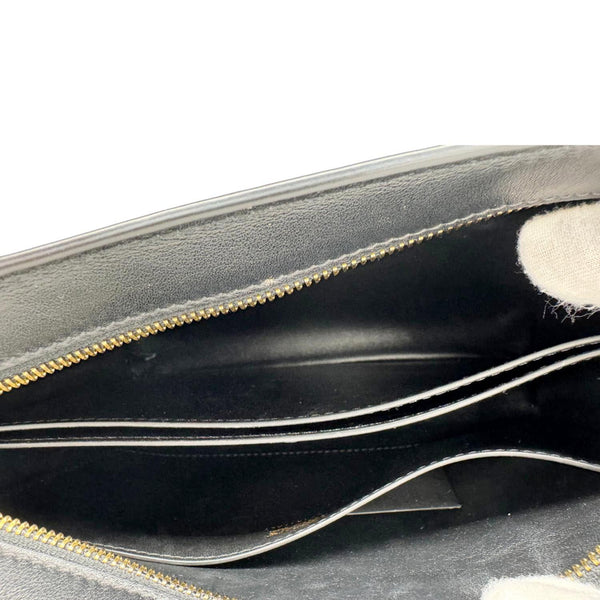 VERSACE Virtus Zip Small Leather Chain Shoulder Bag Black